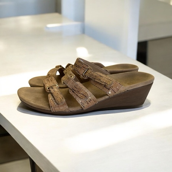 Vionic Radia Gold Cork Wedge Comfort Sandals Women's Size‎ 7 - Picture 12 of 12